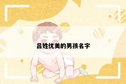 吕姓优美的男孩名字